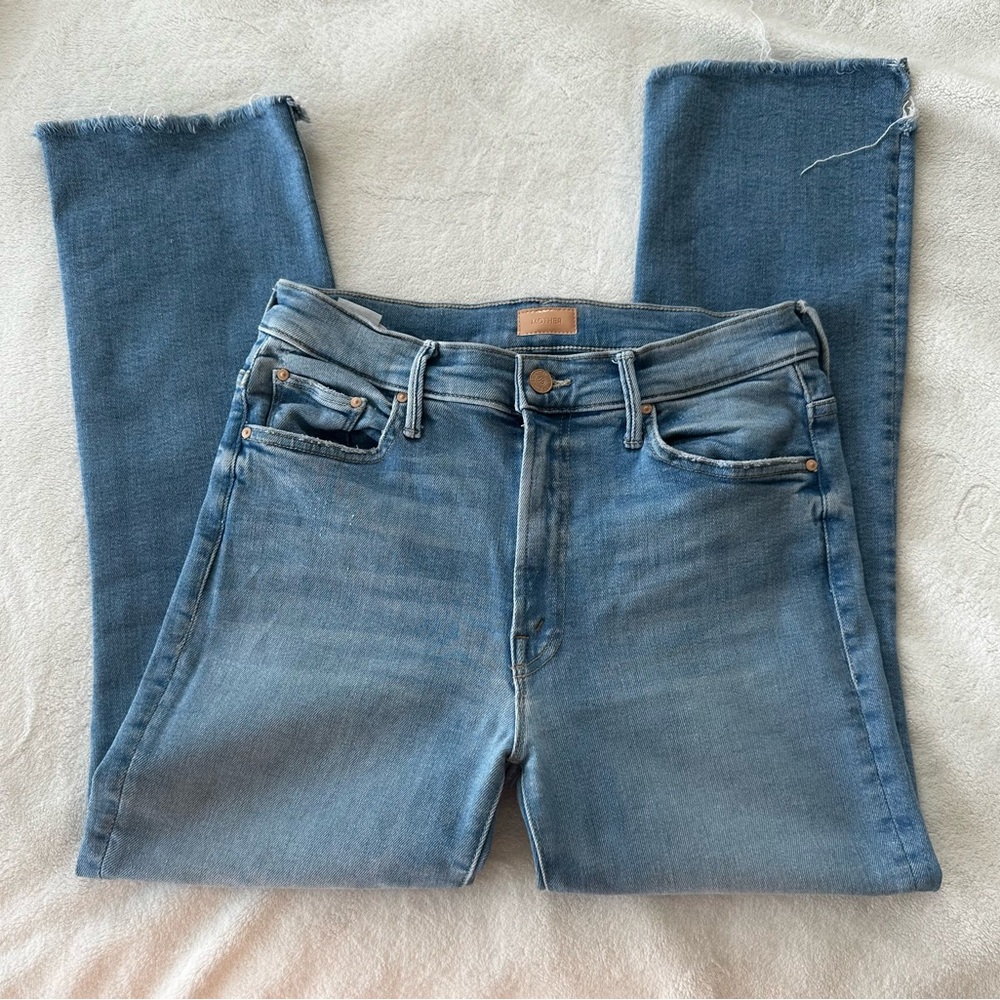 MOTHER Light Blue Straight Leg Jeans